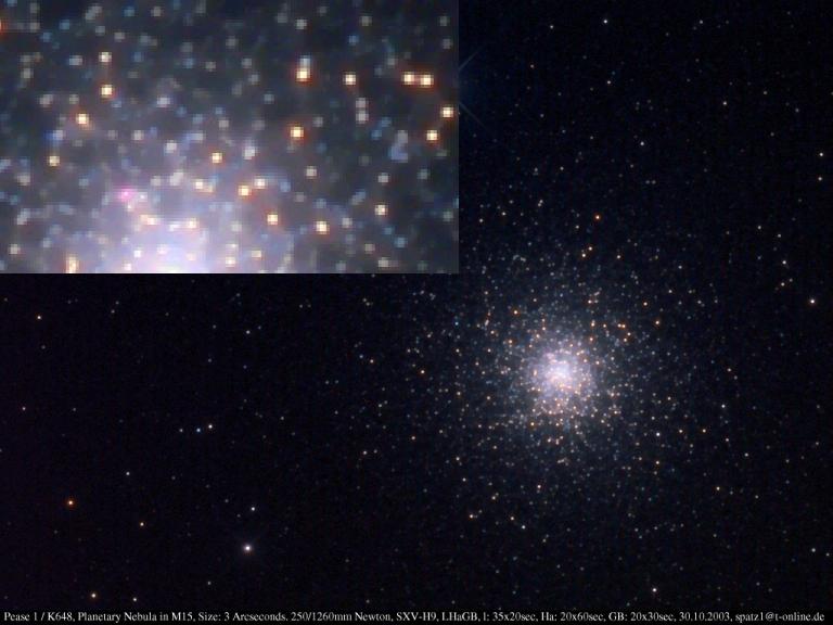 Pease1, planetary nebula in M15